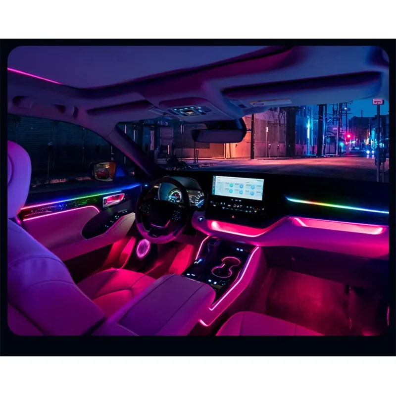 

Upgrade Symphony Led Car Interior Ambient Light for Toyota Highlander 2022-2025 Atmosphere Strip Decoration Accessories
