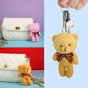 دمى دب محشوة ناعمة ، ألعاب أفخم ، دمى صغيرة ، هدية صغيرة ، سلسلة مفاتيح حفل زفاف ، حقيبة قلادة ، سلسلة مفاتيح تيدي ، 12 قطعة لكل لوت أعلى 10 مصنع أعلى مبيعات دمية دب بالجملة - No3