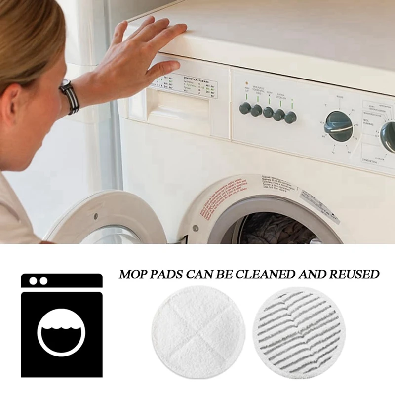 Bissell Spinwave 걸레 패드, 원목 바닥 청소용, 스핀 교체 걸레 패드, 2039A 2124, 8 팩