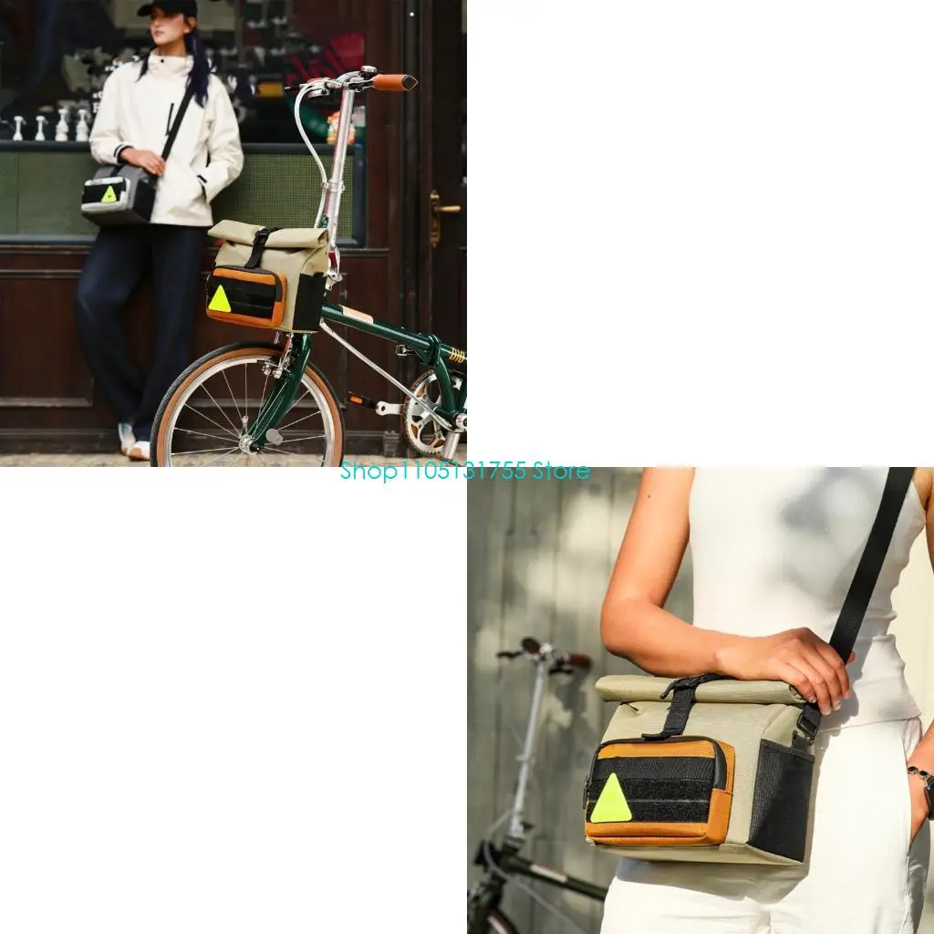 K0EF Front Carry Bike Pack for Day Use, Small Item Storage with Pocket Area for Home Storage and Road Use and Day Carry