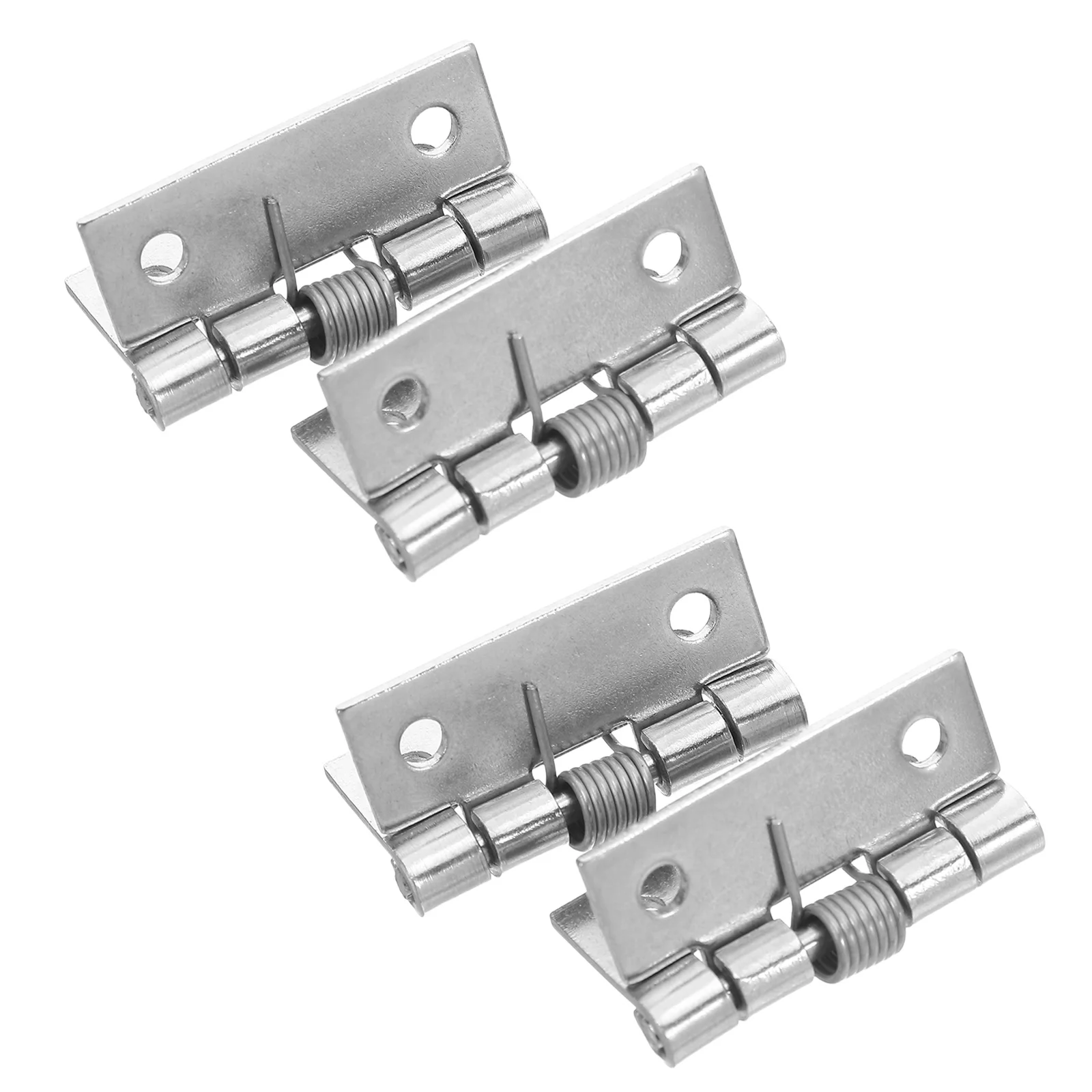 

4Pcs Stainless Steel Spring Loaded Hinges Heavy Duty Self-Closing Door Hinges 1.5 Inch for Kitchen Cabinet Wardrobe Tool Box