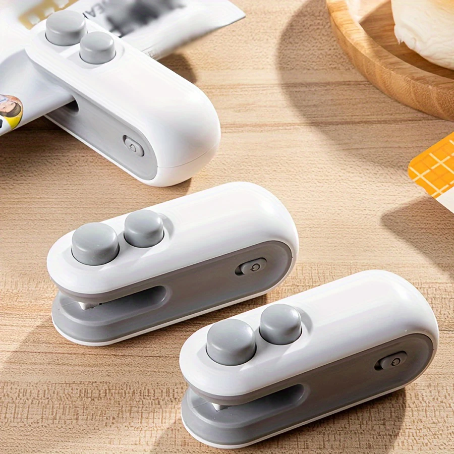Image of 1 Stück Mini-Snackbeutel-Versiegelungsgerät, Wiederaufladbares 2-in-1 Beutel-Heißsiegelgerät, Mit Chipmesser, Plastiktüten-Versiegelungsmaschine