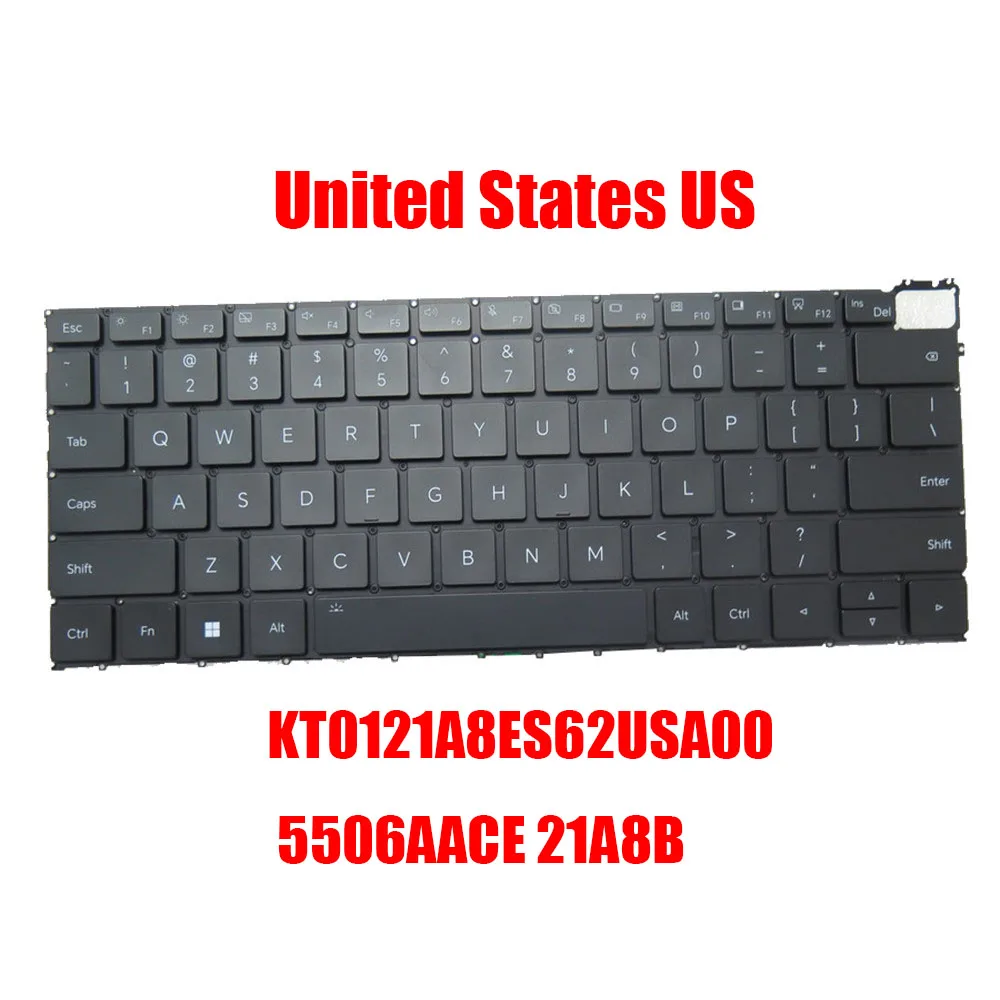 

US Keyboard For Honor KT0121A8ES62USA00 5506AACE 21A8B Black With Backlit