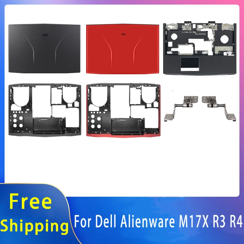 

New For Dell Alienware M17X R3 / M17X R4;Replacement Laptop Accessories Lcd Back Cover/Palmrest/Bottom With LOGO 02NH6T 00MKH2