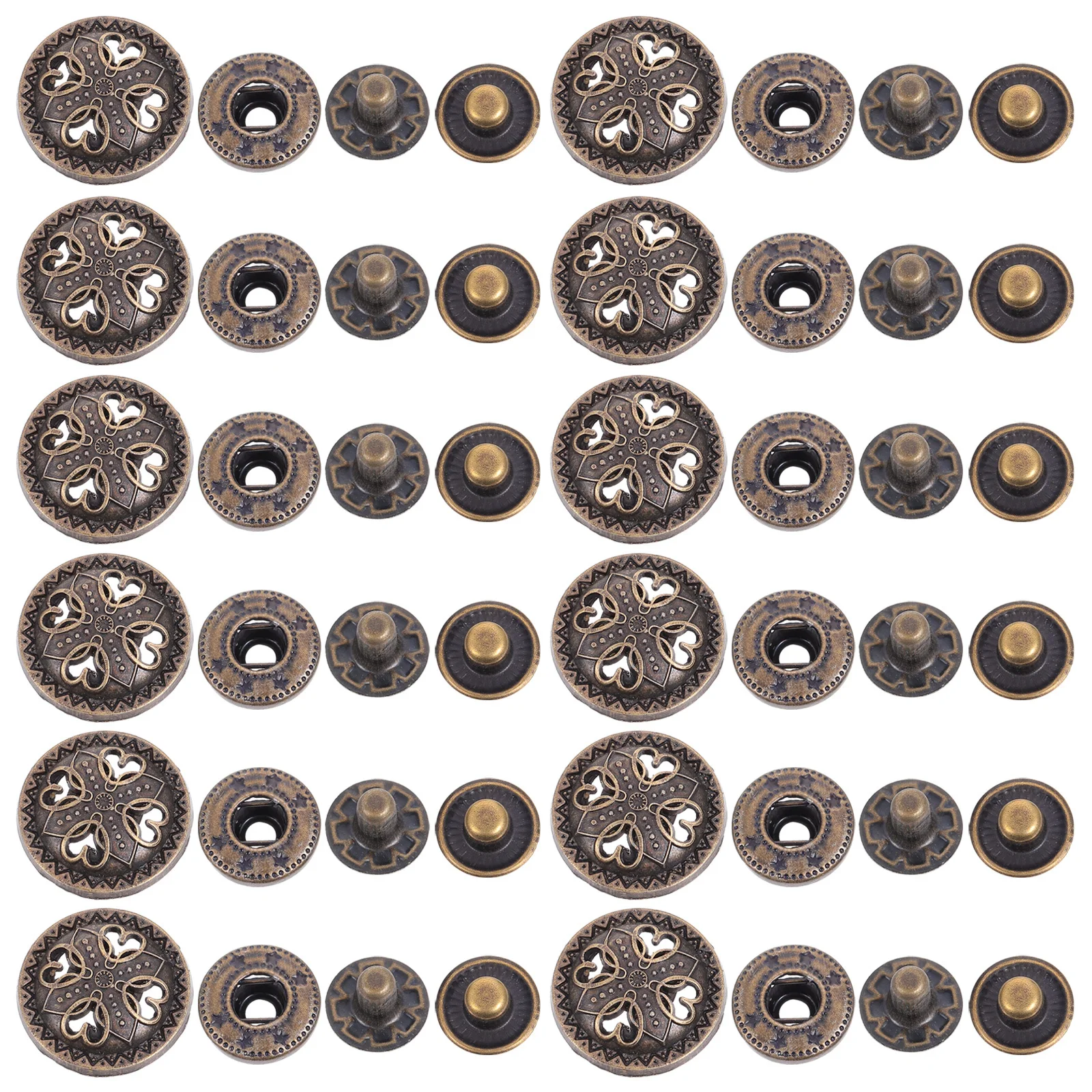 20 مجموعة البرونزية المحفظة مشبك سبائك الزنك مُثبّت كبّاس خمر المشبك زر Diy بها بنفسك الحرفية الكرتون زر ديكور الحرف اليدوية الخياطة #3