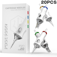 POSEIDON V6 20Pcs Tattoo Needles Professional Tattoo Cartridge Needles New Disposable Safty Permanent Makeup Tattoo Needles Kit