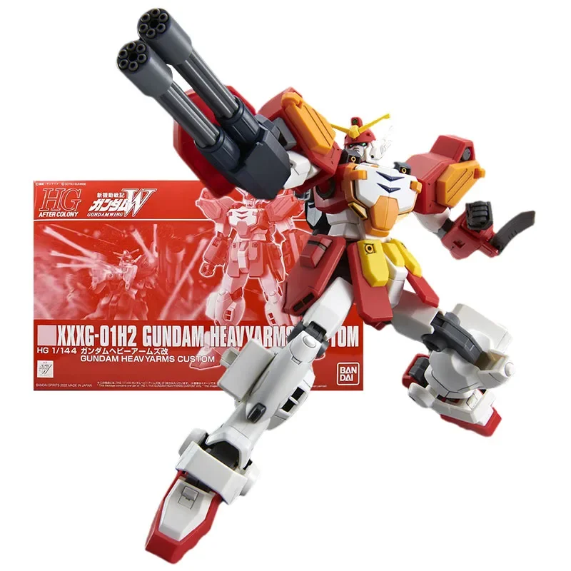 

Bandai Genuine Figure Gundam Model Kit Anime Figure HGUC 1/144 XXXG-01H2 Gundam Heavyarms Custom Collection Gunpla for Boys Toys