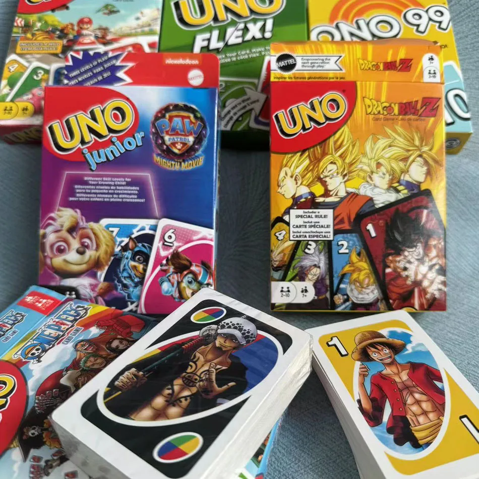 Mattel Games UNO Dragon Ball Z Card Game for Family Night Featuring Tv Show Themed Graphics and a Special Rule for 2-10 Players