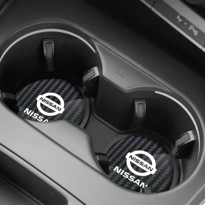 سيارة مكافحة زلة حصيرة كوستر كوب ماء فتحة تزيين الملحقات لنيسان X-trail قاشقاي ملاحظة جوك سنترا باترول نافارا ميكرا