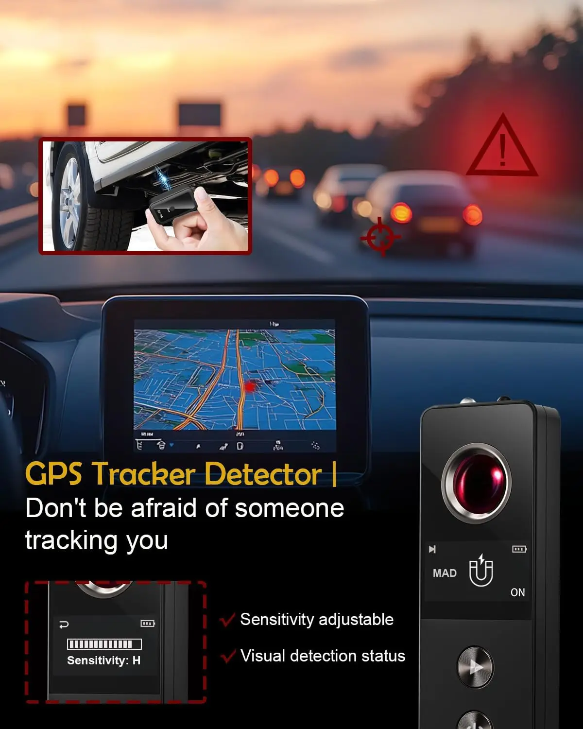 Détecteur de caméra cachée, Mini Bug GPS, dispositif d'écoute, Protection de la vie privée, Gadgets d'espionnage, détection pour salle de bain d'hôtel