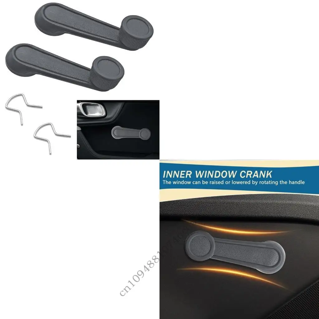 Manual Window Crank Handle Replacement Set with 2 Nylon Handles 69260-10040 