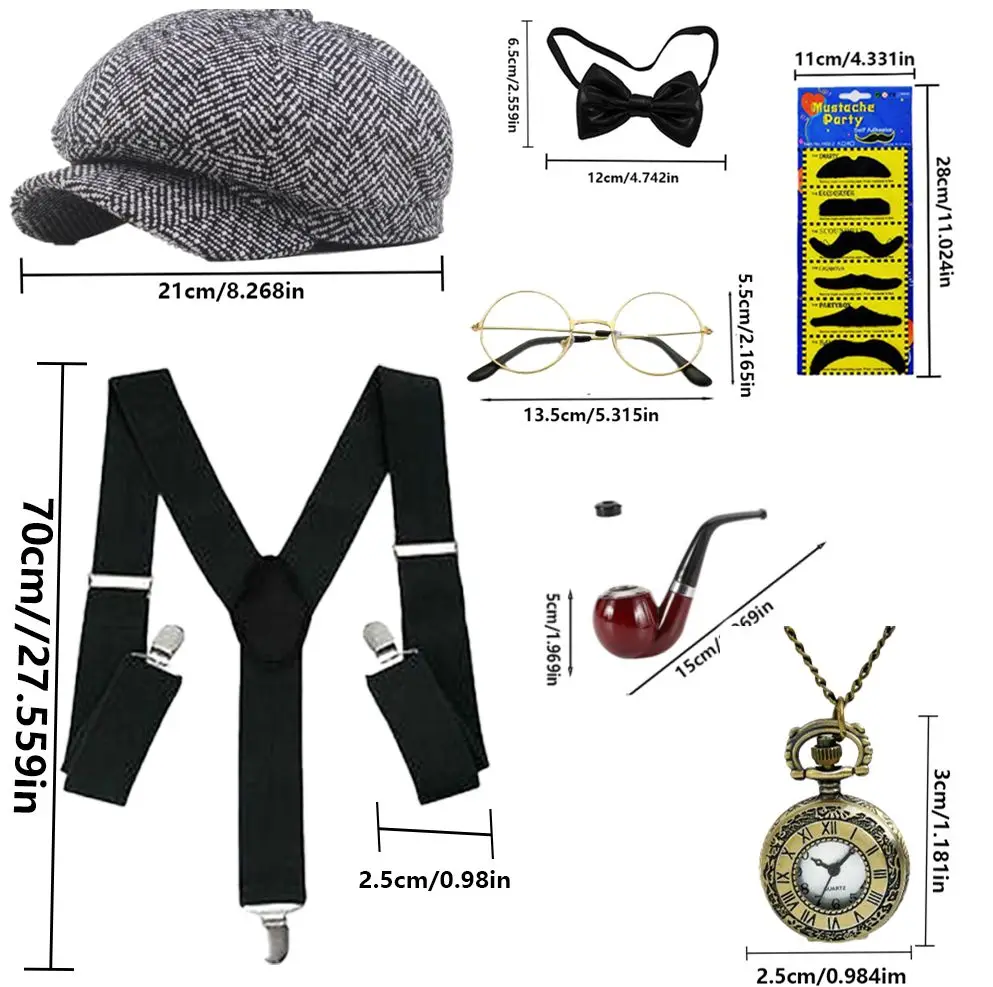 Ensemble d'accessoires pour costumes d'Halloween Les costumes de détective Sherlock Holmes conviennent aux fêtes, aux festivals et à d'autres endroits