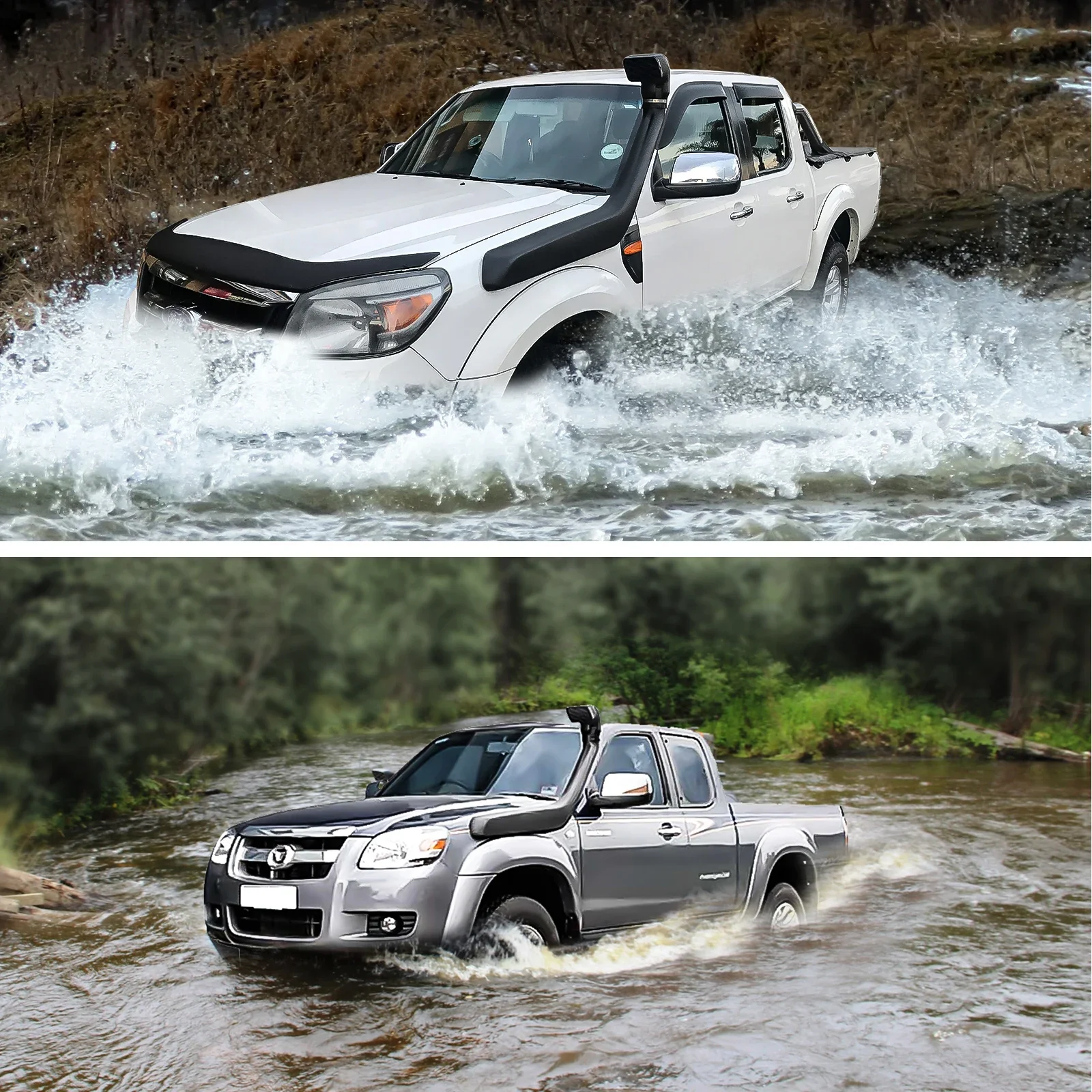 Snorkel Kit Air Intake for Ford Ranger PK PJ 2007 2008 2009 2010 2011 Mazda BT50 Diesel Model Matte Black Off-road Accessories