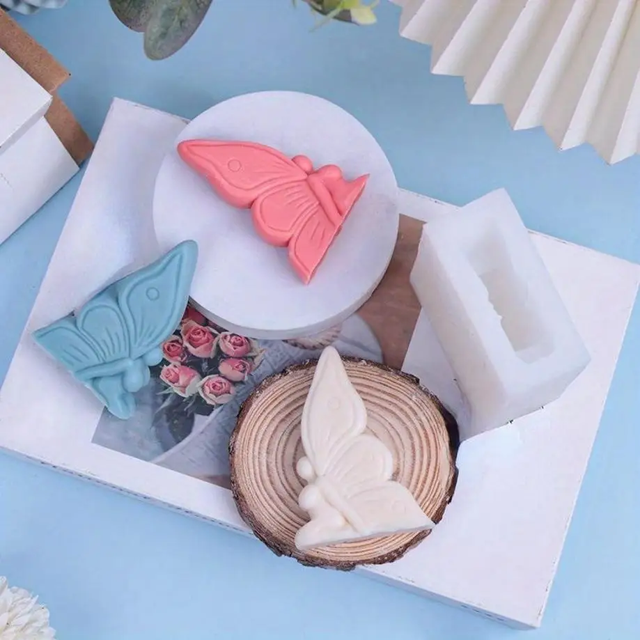 1 Pcs Angel Butterfly Silicone Candle Mold DIY 3D Butterfly Elf Cake Decor Baking Mould Aromatherapys Gypsum Soap Resin Mold