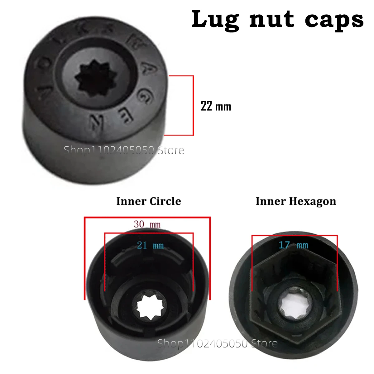 Car Wheel Hub Nut Bolt Covers for VW Volkswagen Jetta Polo Tiguan Golf MK4 Passat B6 Seat Leon Ibiza Tire Screw Caps Accessories