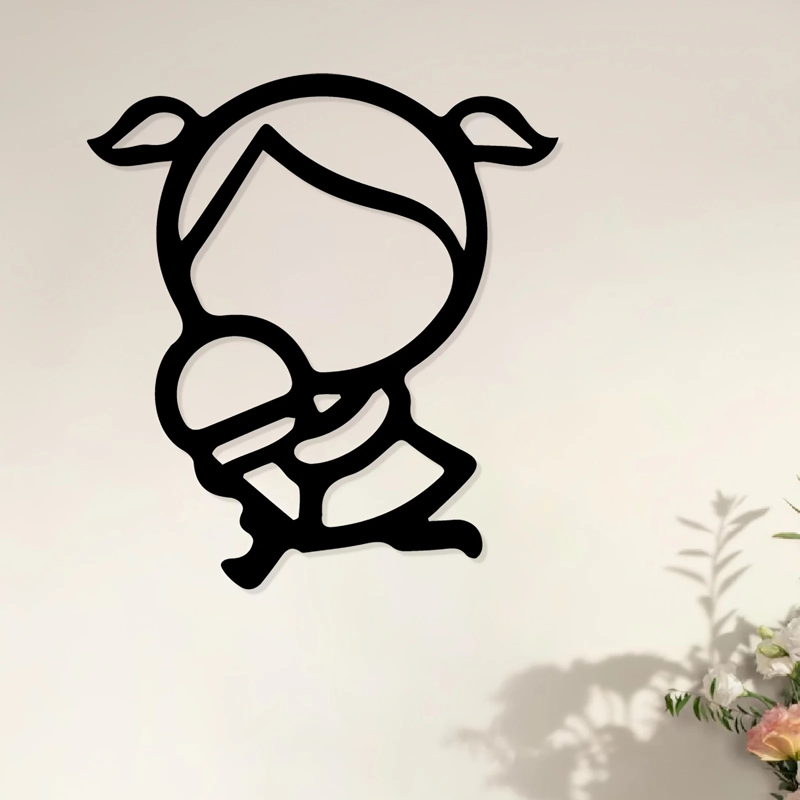 Cute Chibi Iron Wall Art Cartoon Character Metal Decor Rustproof Kids Room Garden Fence Children Day Holiday Gift Ornament
