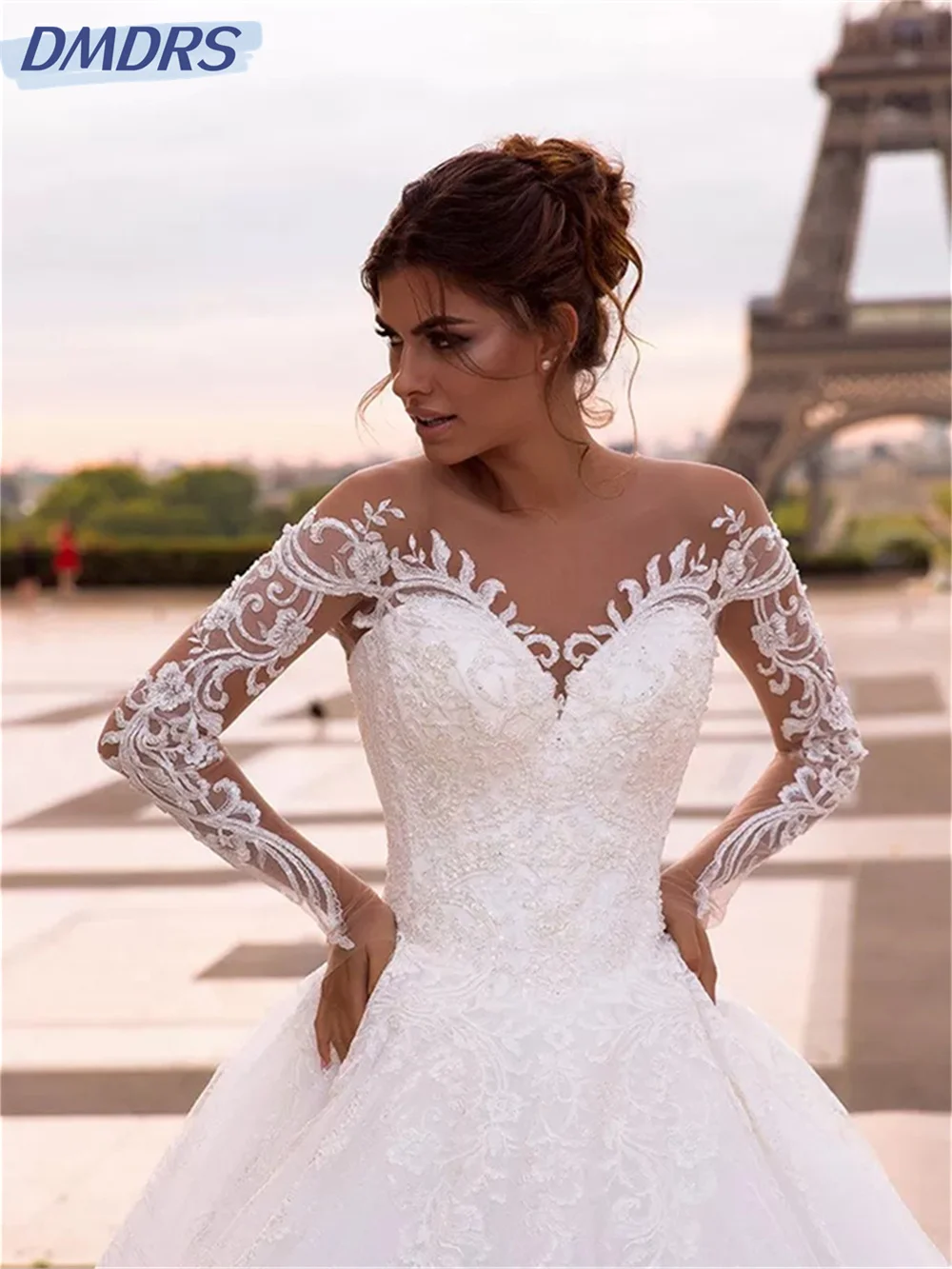 Romantic Wedding Dress 2024 Charming Strapless Bridal Dress Graceful Appliquéd Floor-length Dress Customized Vestidos De Novia