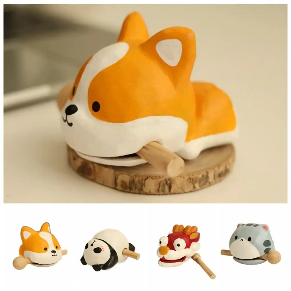 

Educational Animal Shape Small Wooden Fish with Mallet Merit+1 Wooden Carving Ornaments Cute Carving Percussion Toy Gifts