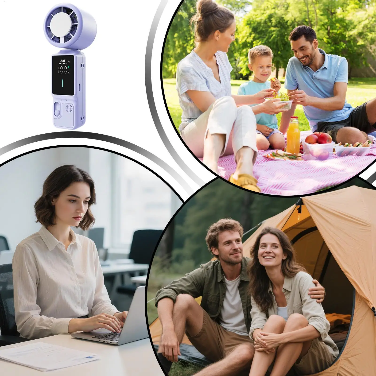 Handheld Fan Rechargeable 3000mAh Battery 100 Speeds Mini Personal Hand Fan For Men Women Kids Adults Backpacking Camping