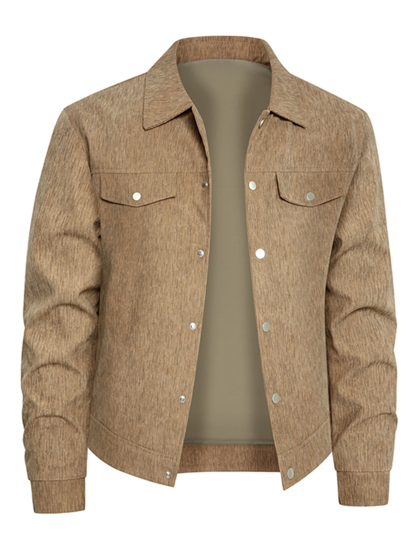 

Мужская повседневная рабочая куртка — весенняя куртка на подкладке, можно стирать в машине, стандартный крой, застежка-кнопка, дизайн кармана, воротник с лацканами,