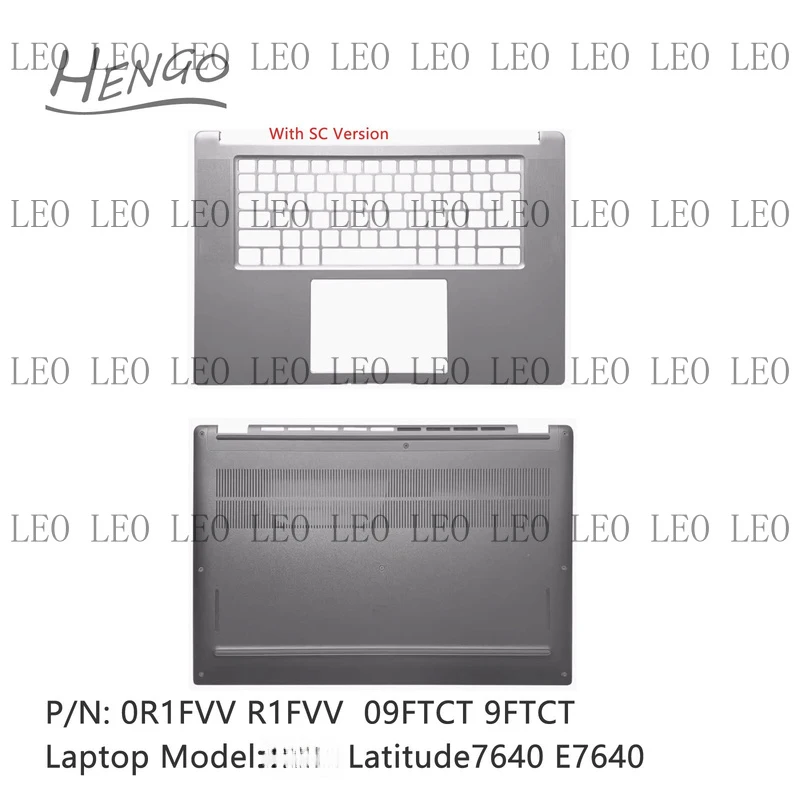 

SS New For Dell Latitude 7640 E7640 Palmrest Case 0R1FVV + Bottom Cover 09FTCT
