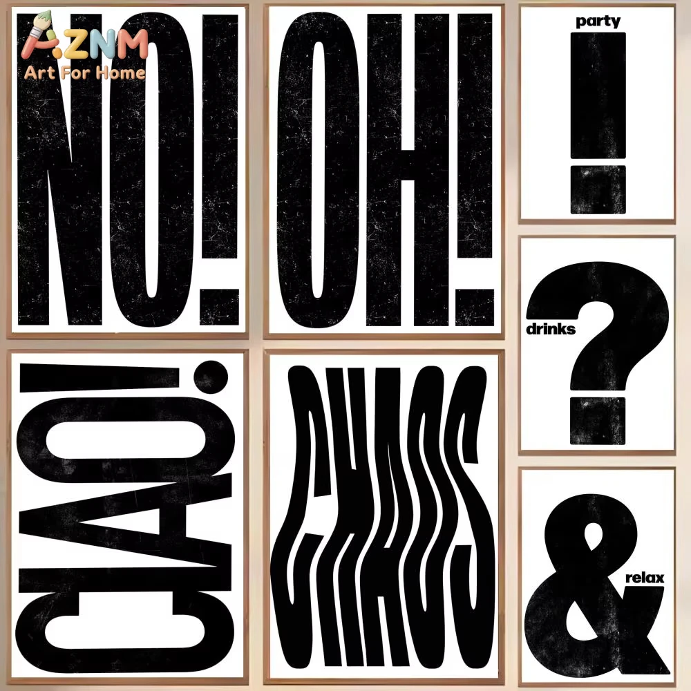 

1pc Funny Words Poster Modern and Elegant Wall Stickers for Home Decor Living Room Dormitory Wall Art