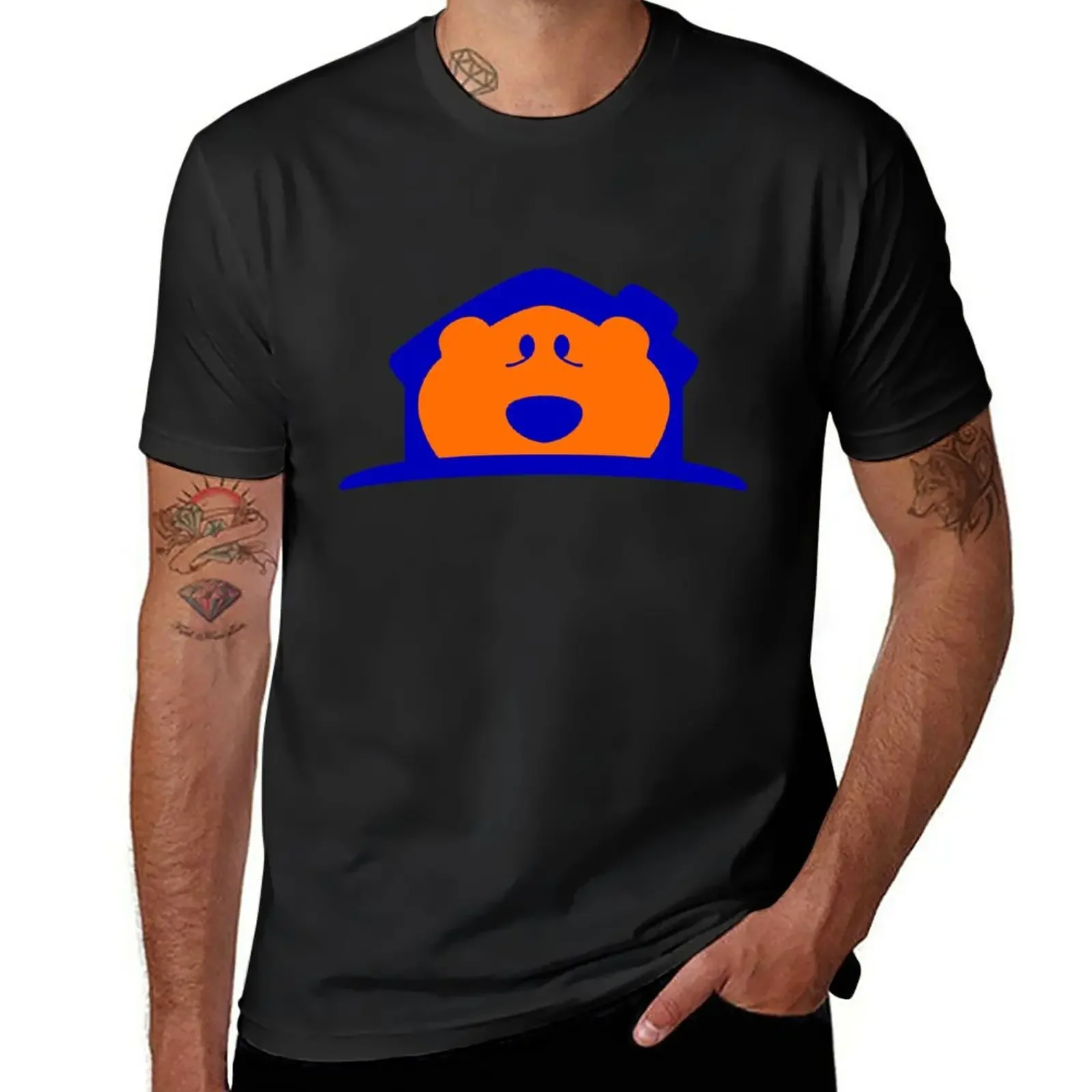 New Bear In The Big Blue House logo T-Shirt vintage graphic tee blue archive t shirts men