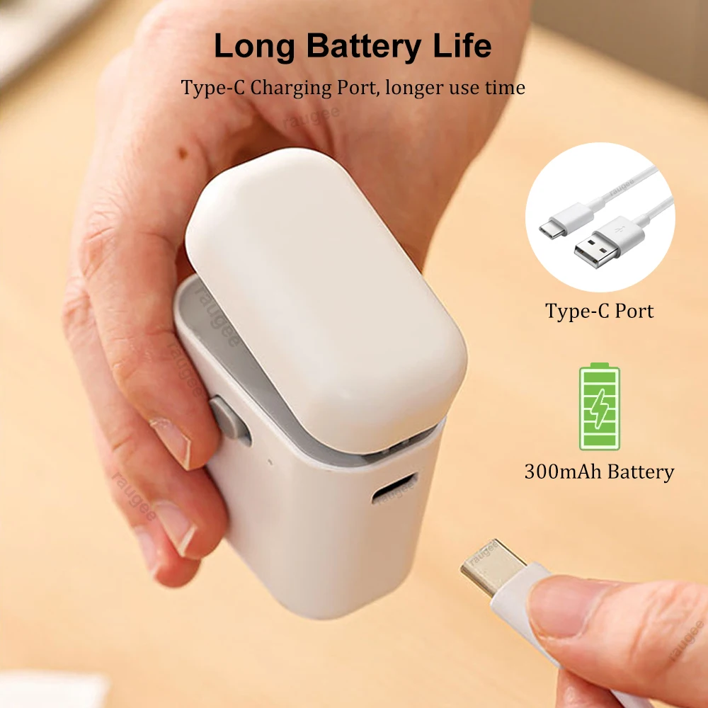 حقيبة بلاستيكية صغيرة السدادة أكياس تغليف المواد الغذائية آلة الختم المحمولة USB حقيبة قابلة للشحن الحرارية السدادة حقيبة محمولة سدادة حرارية