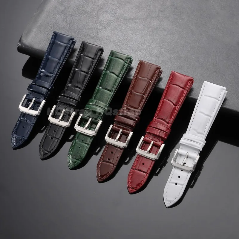 Genuine Leather Watch Band Bamboo Grain Replacement Strap 12/14/16/18/20/22mm Soft Comfortable Wristband for Seiko Bracelet
