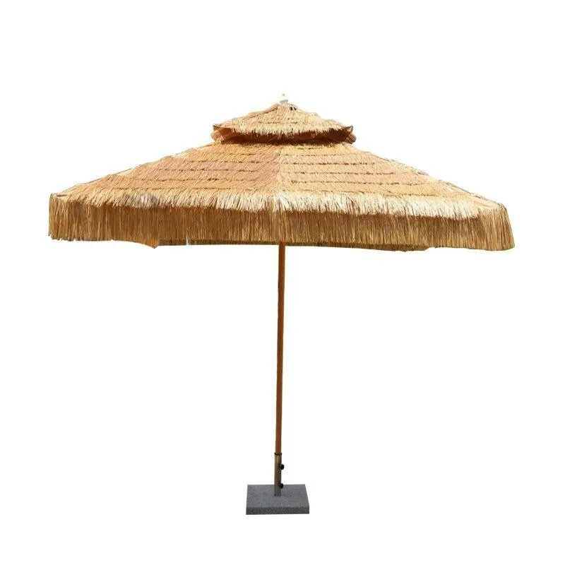 Thatched umbrella courtyard gardenRoman umbrella, wool grass umbrella, farmhouse, Internet celebrity homestay, straw umbrella
