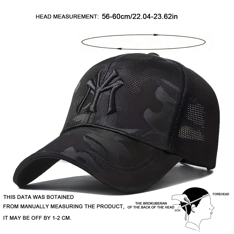Unisex MY Letter Embroidery Baseball Net Caps Outdoor Adjustable Spring and Summer Casual Sunscreen Hat Sports Golf Cap