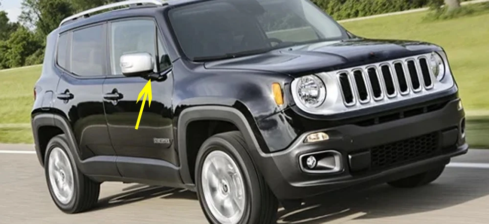 

For Jeep Renegade 2015-2021 2022 2023 2024 2025 Chrome Car Front A Pillar Door Rearview Mirror Strip Cover Trim Accessories