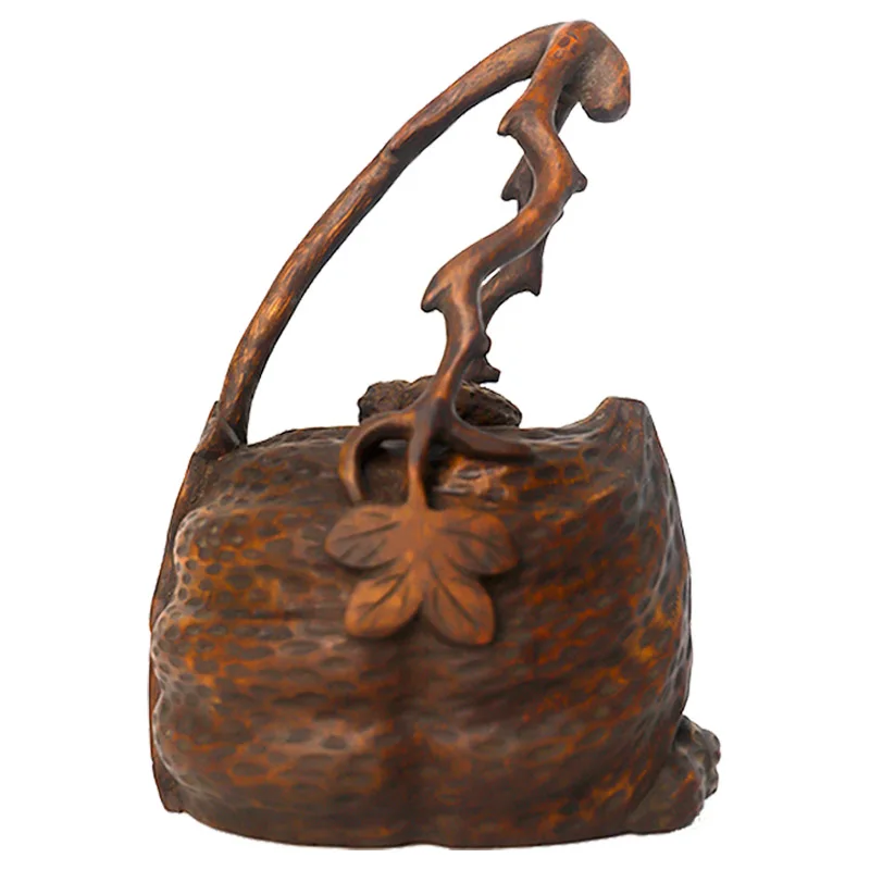 Tallado de bambú, olla de maní, adornos caseros hechos a mano