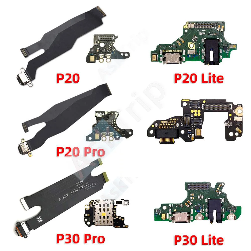 Aiinant Per Huawei P20 P30 Lite Plus Pro 2017 2018 Ricarica inferiore USB Data Dock Microfono Caricatore Cavo flessibile Parti del telefono