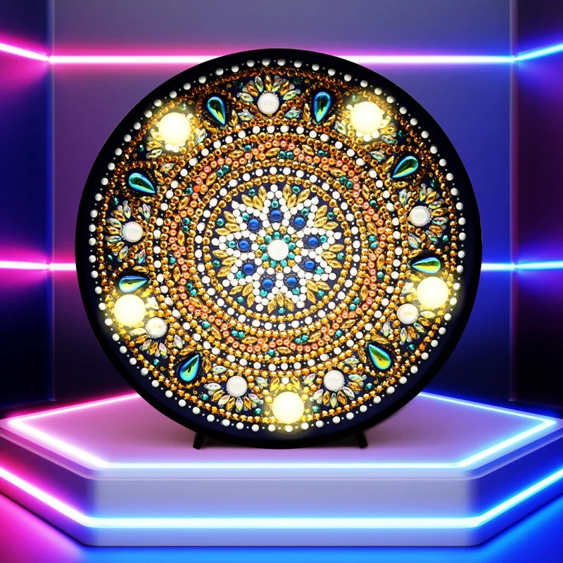 

Homhi Diamond Painting Led Night Light Diamond Art Light Flower Butterfly Fancy Lighting Diy Handmade Gift HNL-212