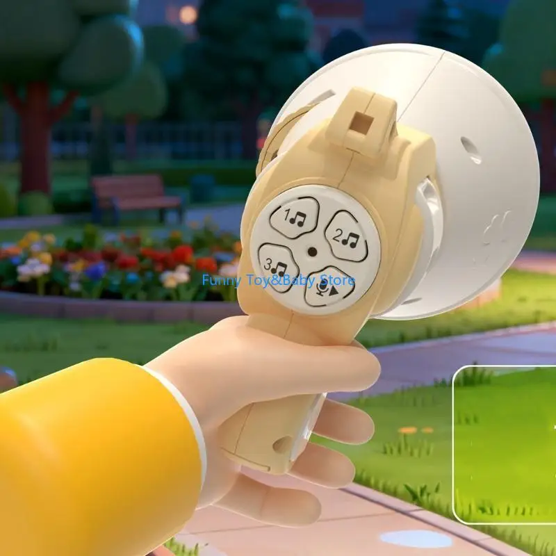 Realistisch buik-/pak-/vleugelprojectiespeelgoed Tri-functionele projector, luidspreker en voicerecorder, interactief leuk