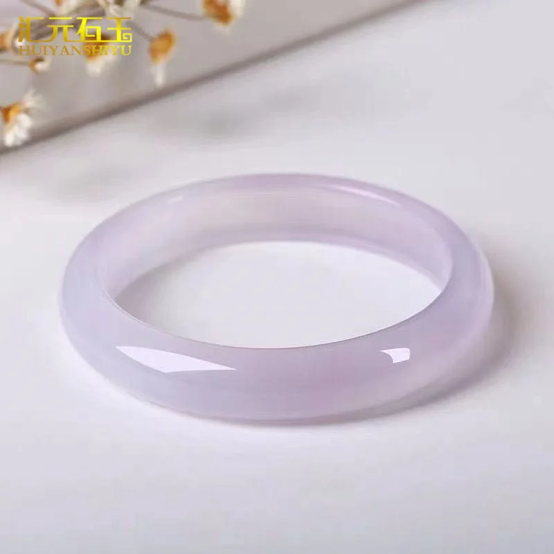 

Genuine Myanmar Jadeite Certified Jade Bangle Women Healing Gemstone Fine Jewelry Natural Burma Violet Purple Jade Bangles