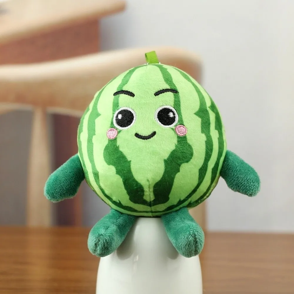 Bag Charm Soft Watermelon Keychain Funny Expression Cute Watermelon Keychain Creative Trend Watermelon Keyring Bag Decoration