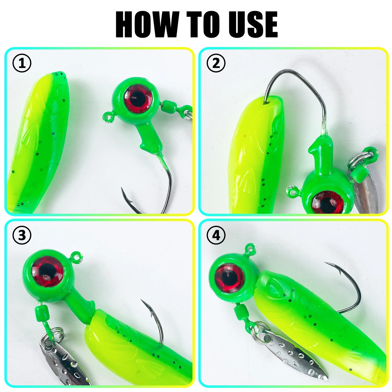 Señuelos blandos Jig Head Free Fisher – Swimbait PVC doble color - imagen 3