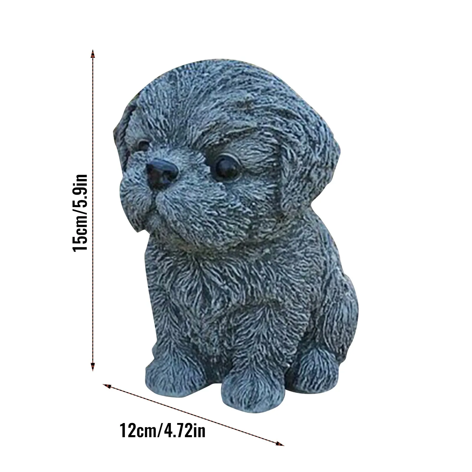 Shih-Tzu decorazione del giardino, regalo per gli amanti dei cani, cucciolo Shih Tzu, statua del giardino, statuette per cani, esterno, 1 pz