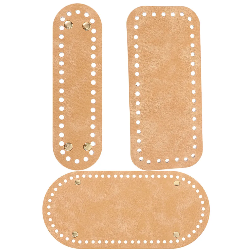 

3Pcs PU Bag Bottom Bases DIY Knitting Bag Shapers Purse Base Boards Handbag Accessories Handbag Base Bags Bottom Bases