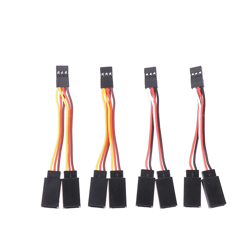 5PCS 7cm JR/Futaba Style Servo 1 To 2 Y Harness Leads Splitter Cable Male To Female Extension Lead Wire For RC Model Accessories