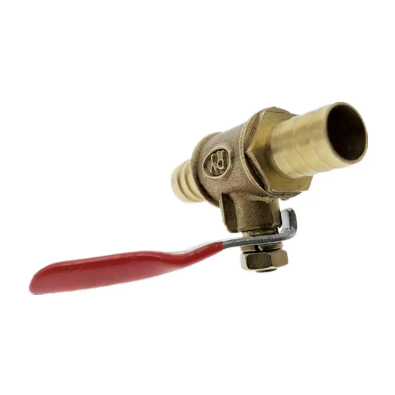 red handle Valve 6mm-12mm Hose Barb Inline Brass Water Oil Air Gas Fuel Line Shutoff Ball Valve Pipe Fittings