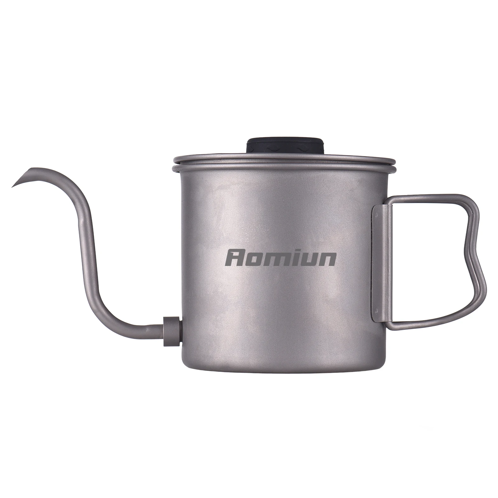 Outdoor Ti Pour Over Coffee Kettle 400ml Gooseneck Tea Kettle with Thermometer and Folding Handle Gooseneck Pour Over Kettle