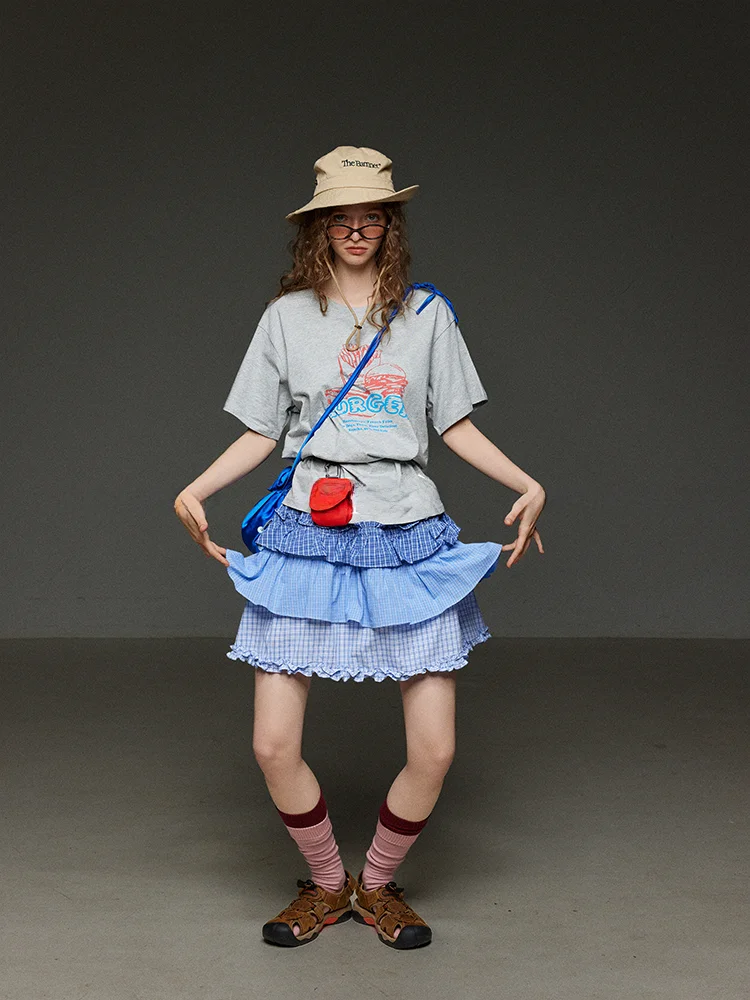 

Женская футболка TNIT с ретро-принтом и надписью, с коротким рукавом, для повседневной носки, с креативным узором, из хлопка, летняя, повседневная, с круглым вырезом