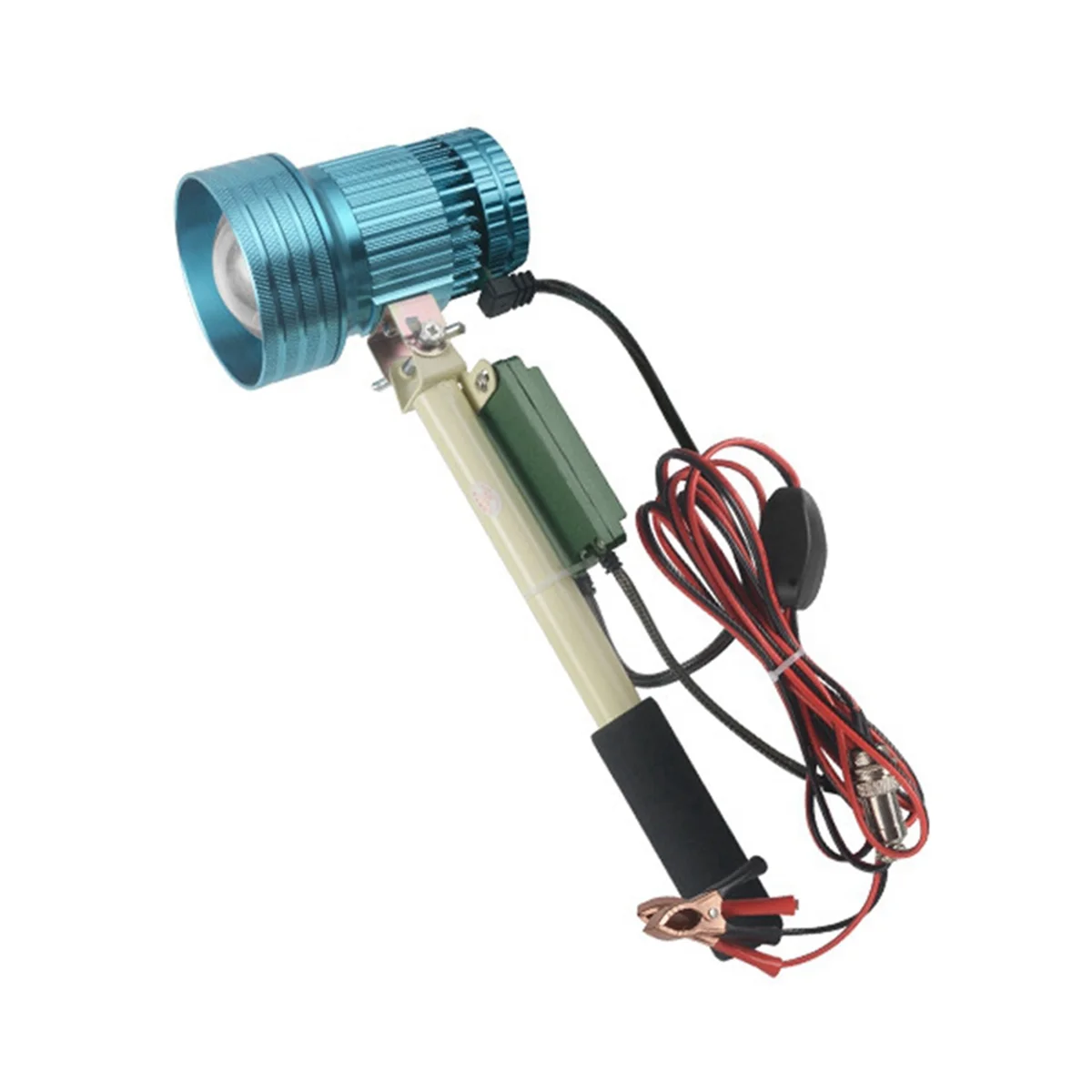 RIRI LED زوومابلي ضوء قوي تلسكوبي الأضواء طويلة المدى الأضواء في الهواء الطلق الأسود حفرة ليلة الصيد البحر التعدين مصباح