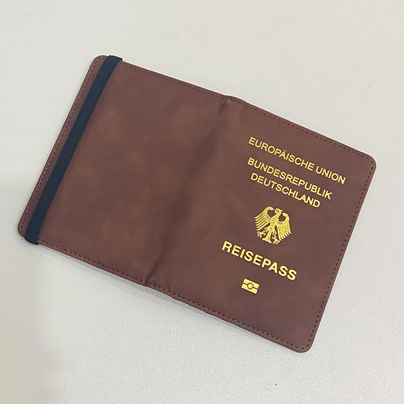 Deutschland Pass hülle Pu Fall für Pässe Reise Brieftasche Karten inhaber Bundes republik Pass Inhaber anpassbare Namen