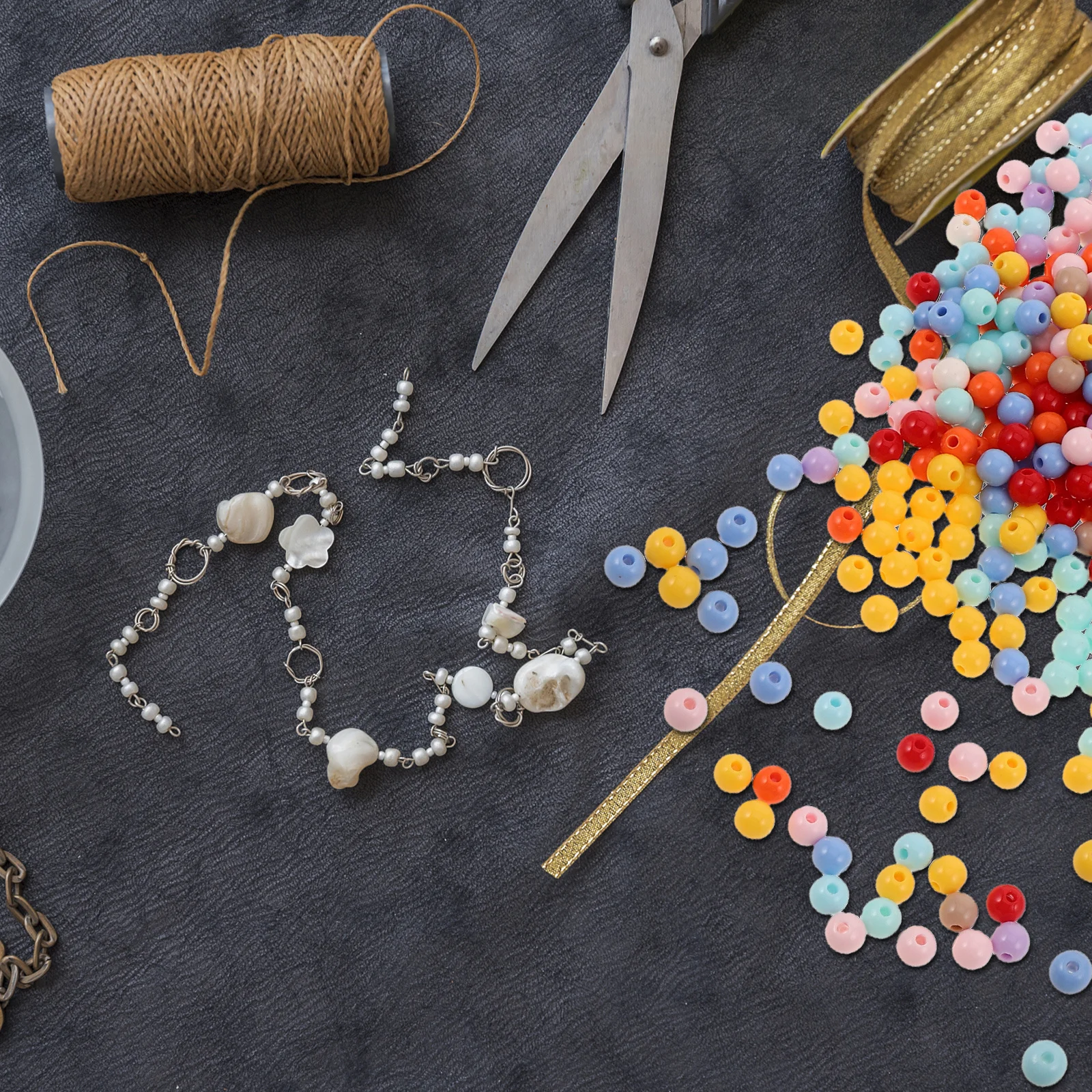 

500 шт. разноцветные однотонные акриловые бусины 8 мм с большим отверстием, круглые бусины для самостоятельного изготовления ювелирных изделий для браслетов, ожерелий, поделок