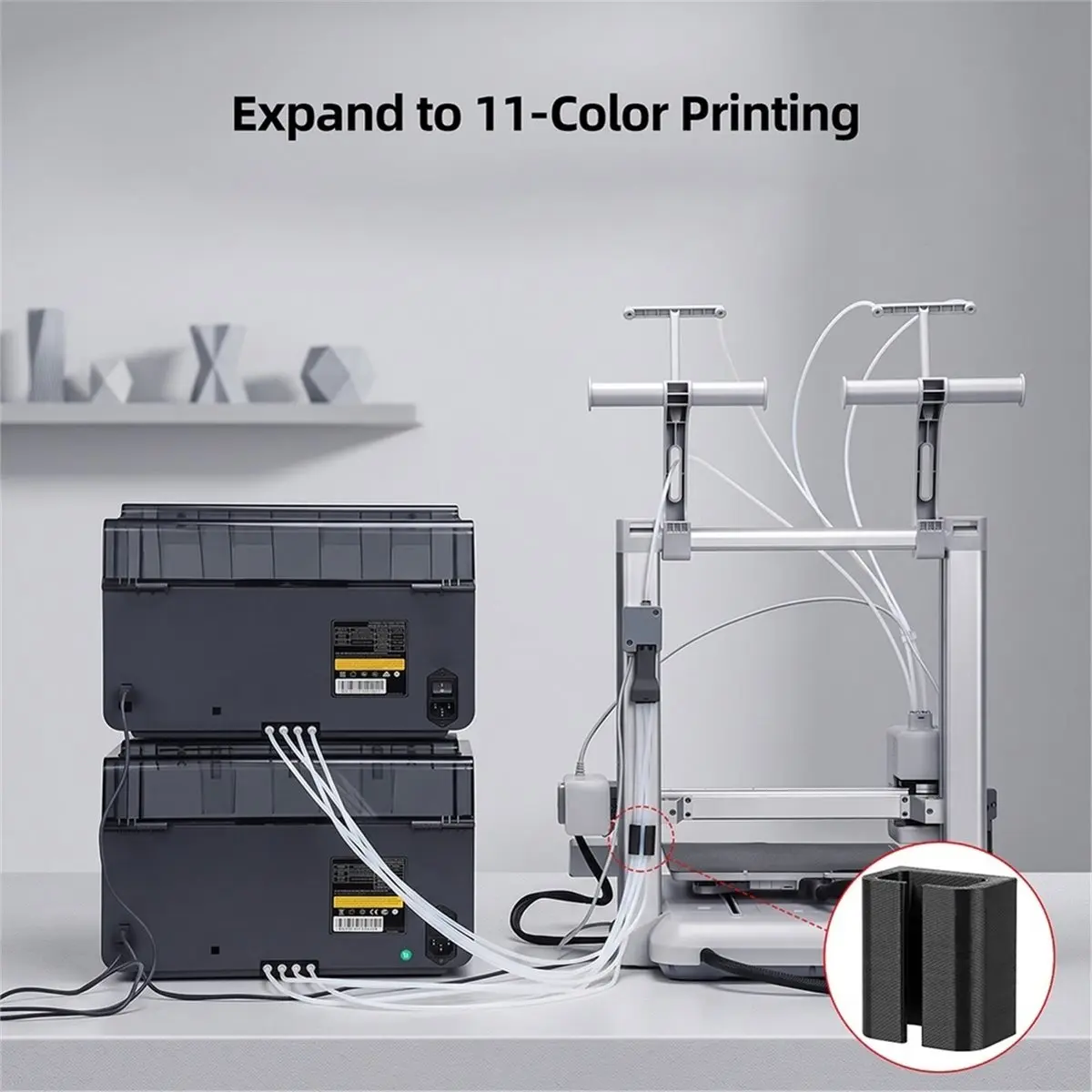 5PCS for X 3D Printer PTFE Tube Cable Organizer Tool-Free Installation for X 3D Printer Parts