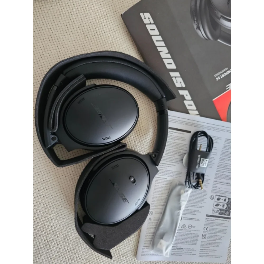 سماعات رأس لاسلكية BOSE-quietcout SC ، سماعات أذن لإلغاء الضوضاء ، بلوتوث ، فوق الأذن ، أسود ، وقت تشغيل يصل إلى 24 ساعة ، جديد